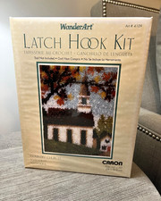 WonderArt Caron Latch Hook Kit Country Church 4109 Sealed New - Original Package