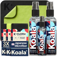 Eyeglass Lens Cleaner Spray Kit - 8oz 2oz Bottles, 3 Microfiber Cloths