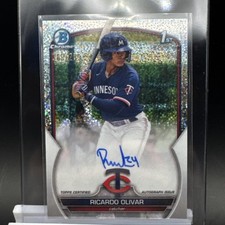 2023 Topps Bowman Chrome Ricardo Olivar 1st Auto Speckle Refractor /299 - CPA-RO