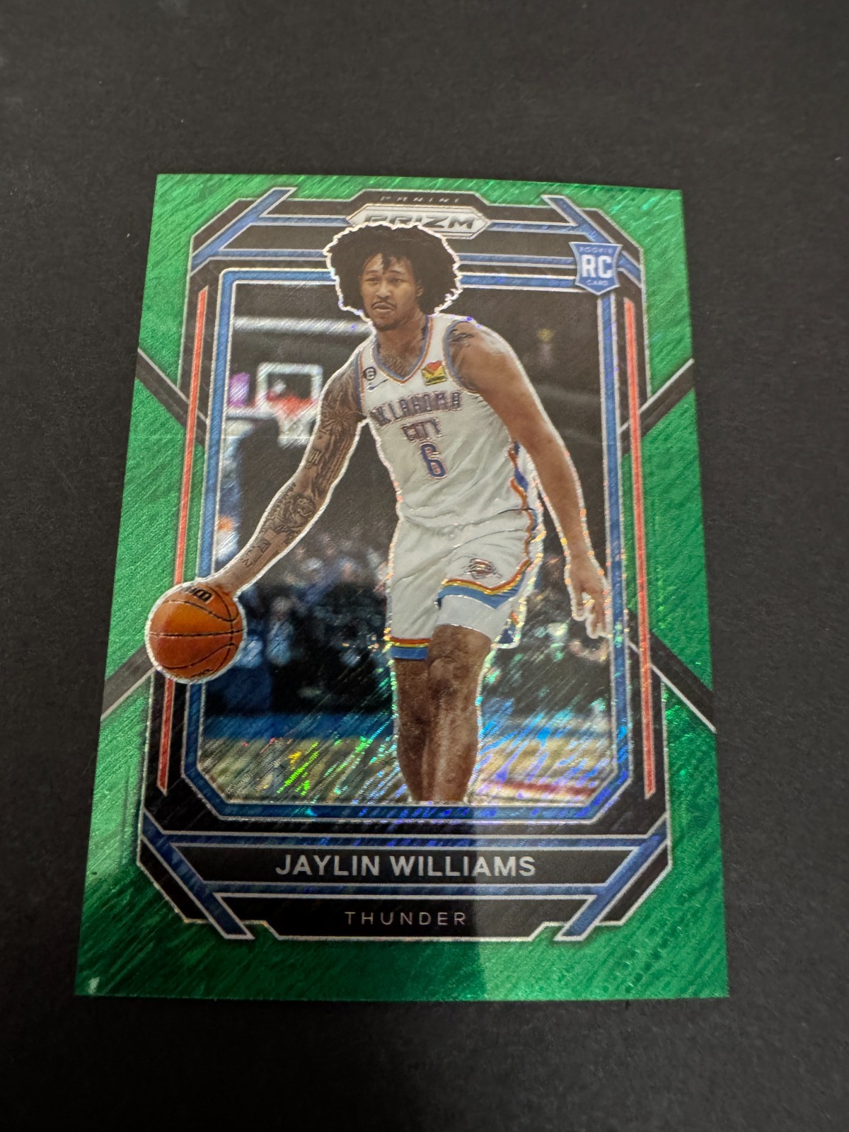 2022-23 Prizm Jaylin Williams RC Prizm Green Shimmer FOTL /5 #247