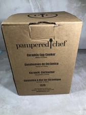Pampered Chef Ceramic Egg Cooker #1529 – New In the Box - Microwave Cake/Muffins