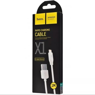 hoco. X1 iPhone X/8,7Plus/6/5/SE charger Rapid Charging Data Cable 3ft