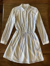 GAP Designed & Crafted Button-up Shirt Dress Drop Waist Nautical Preppy Sz Small
