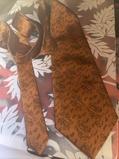 Giorgio Armani 100% Silk Copper Dragon Woven Men's Classic Tie Designer