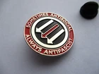 SOMETIMES ANTISOCIAL ALWAYS ANTIFACIST metal badge enamel pin (silver)