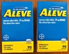 Aleve  220Mg Pain/Fever Reducer 90/ct Caps *LOT OF 2* DMG BOX EXP: 02/28 + 10/27