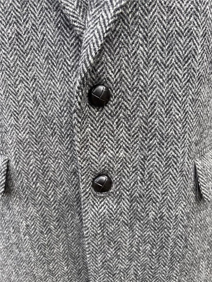 Classic Harris Tweed Wool Blazer Jacket Men's Size 40S Gray - Image 4 of 4