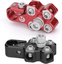 4-Way Lead Acid Battery Terminal Connector Clamps Battery Cable Ends for SAE/DIN