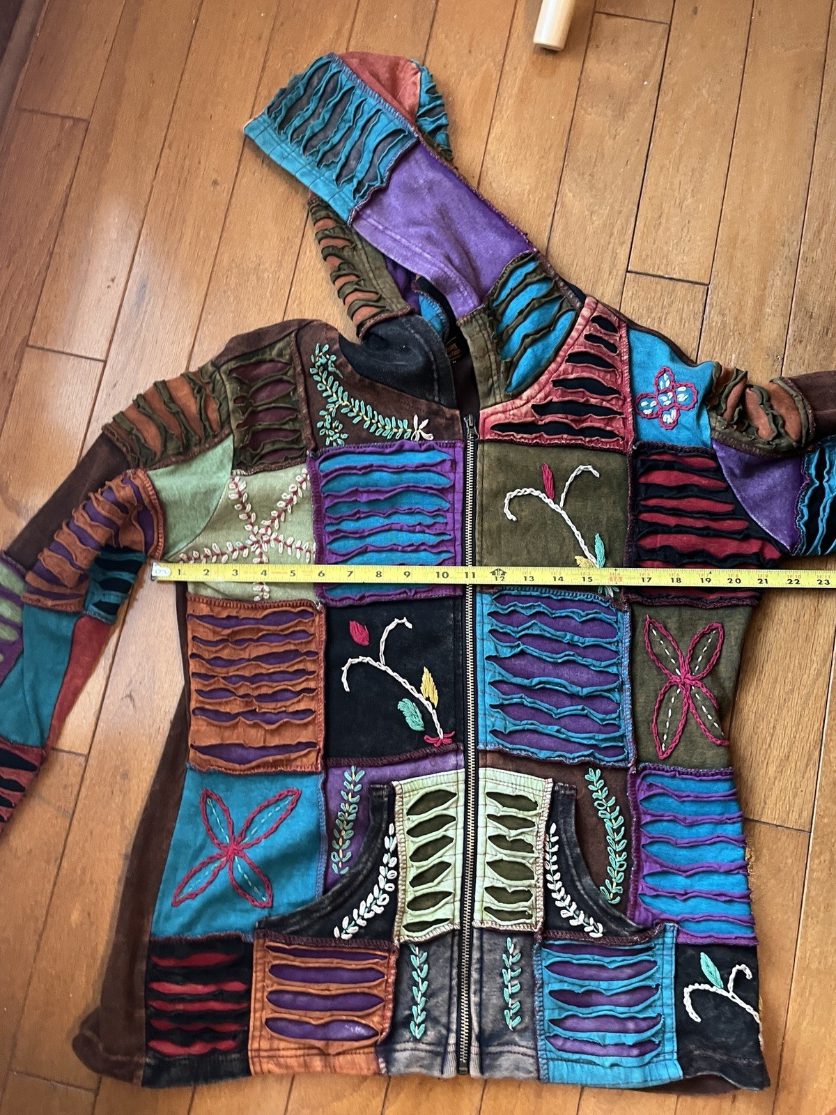 Hippie Boho Razor Cur Patchwork Patchwork Full Zi… - image 8