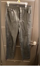 Express Women Black Faux Leather Pants Size 10R