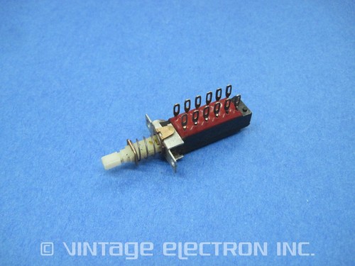 Dynaco Pushbutton Switch Assy: 1X4PDT, locking, P/N 331105: ST416 etc, $8.95/ea - Picture 2 of 7