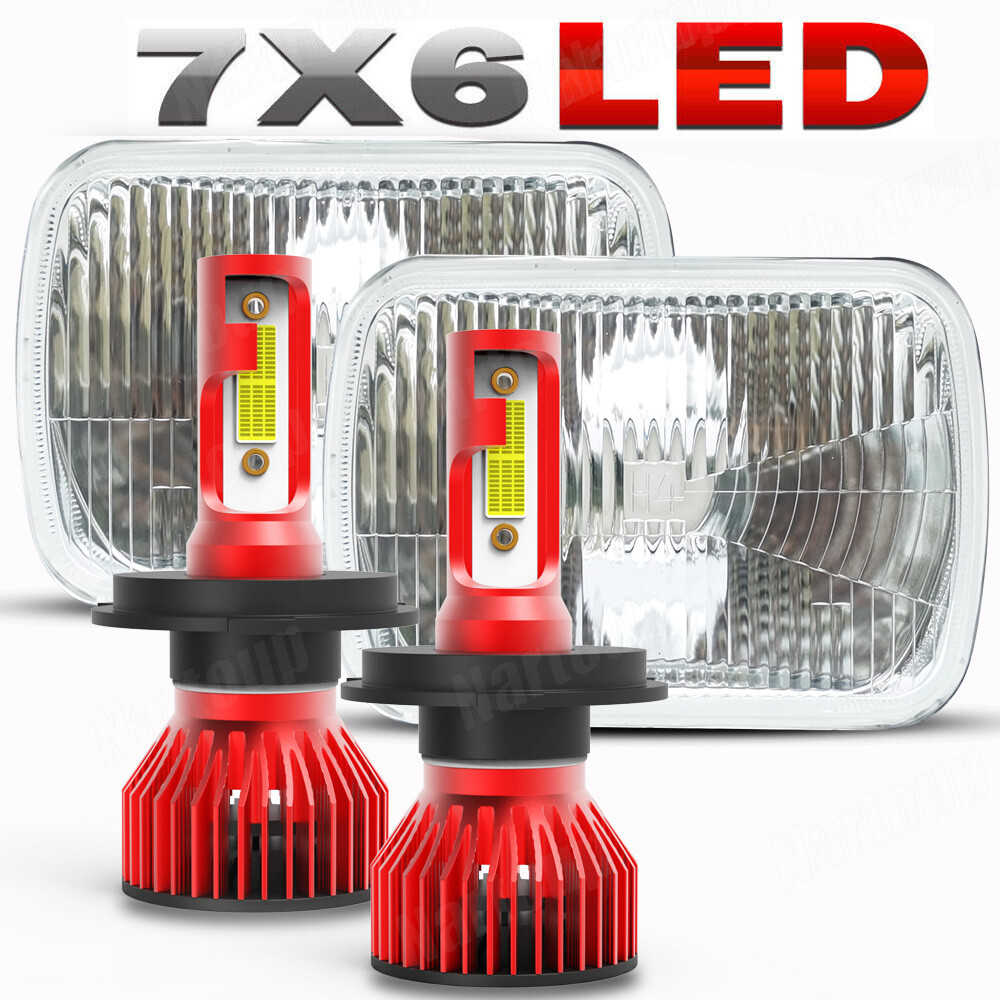 7x6" Rectangular Led Headlight HI-Lo For Chevy C1500 C2500 C3500 Suburban Pickup