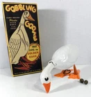 Marx Gobbling Goose wind-up toy with original eggs + reproduction box