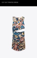 Zara Cutout Printed Dress