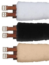 English Girth Cover - Synthetic Fleece - Black, Natural or White