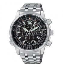Citizen Orologio uomo Radiocontrollato Crono Pilot CB5860-86E Acciaio 45mm