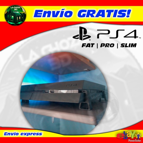 Pies de Soporte Horizontal para PS4 (FAT, Pro, Slim) – Mejora la Ventilación