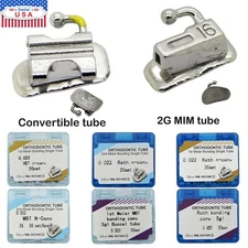 80Pcs Dental Orthodontic Buccal Tubes Molar Tubes Brackets 1st 2nd Roth MBT 022