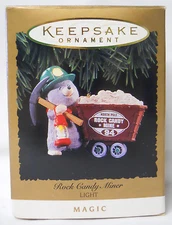 VINTAGE! 1994 Hallmark Keepsake Magic Ornament Rock Candy Miner-QLX7403