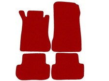 Rot Fußmatten, Autoteppiche für Mercedes CLK C209 A209 2002-2009, 14xRand