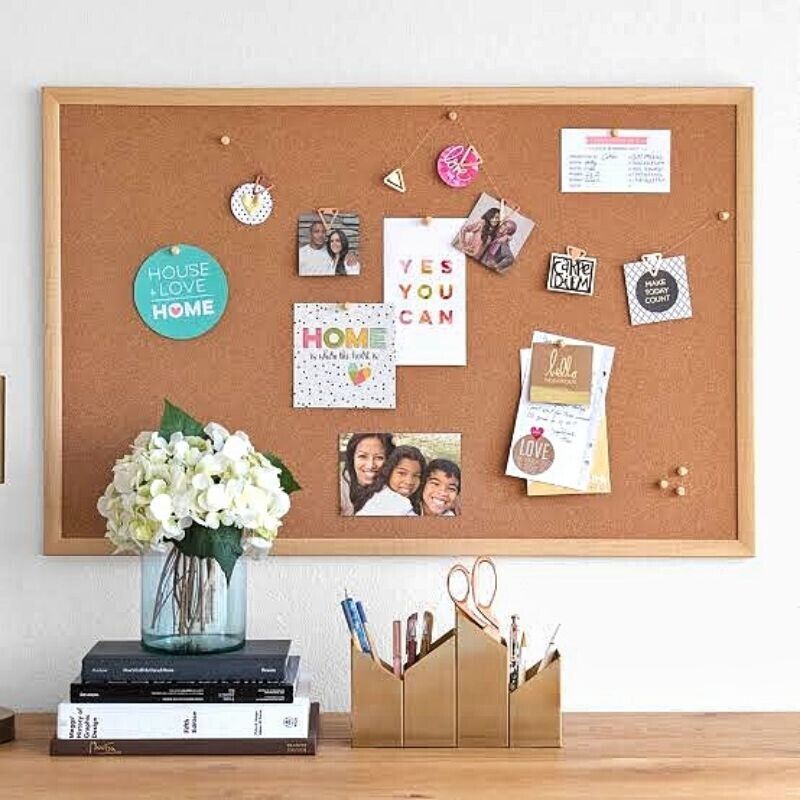 A4 Natural Message Cork Board Environmentally Memo Pinboard Notice