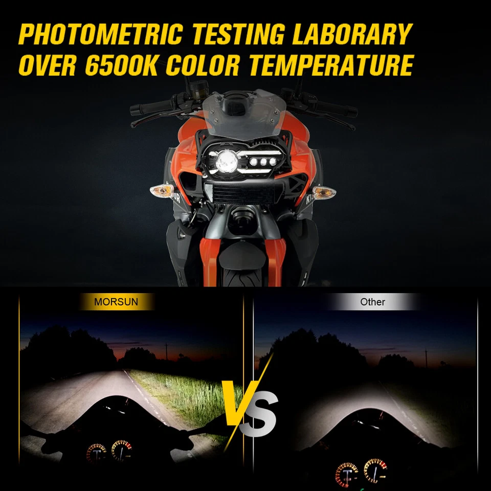 Передняя светодиодная фара в сборе прожектор Halo для K1300R 2010 2011 2012 2013 годов выпуска - Изображение 3 из 4