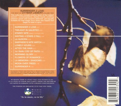 OTTMAR LIEBERT - SURRENDER 2 LOVE: THE BEST OF OTTMAR LIEBERT, VOL. 2 NEW CD