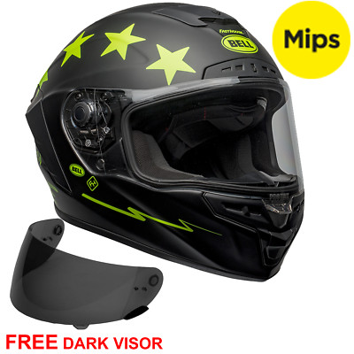 Bell Star DLX MIPS Motorradhelm Fasthouse schwarz Hi Viz inkl. dunklem Visier
