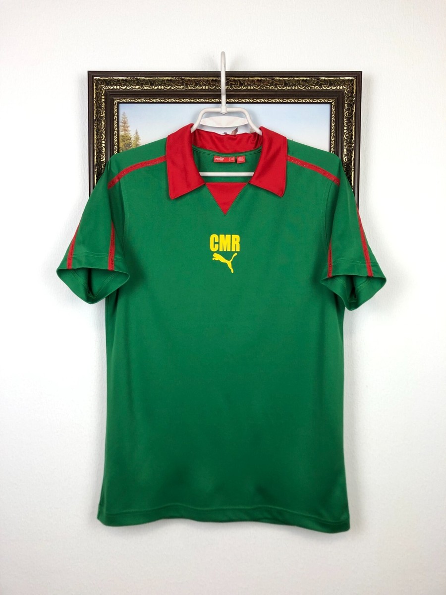 PUMA カメルーン代表 ユニフォーム ゲームシャツ ワールドカップ ビンテージ Vintage Puma Cameroon Football Shirt Soccer Train Jersey National