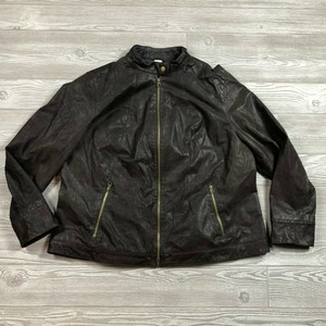 1x racer vtg y19 zip cafe motorcycle jacket leather brown