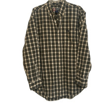 Chaps Ralph Lauren Green Plaid Long Sleeve Button Front Shirt Men’s Size Large