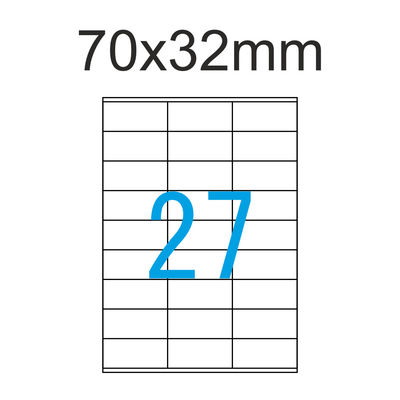 675 Etiketten 70x32mm 25 Blatt A4 Luma Vielzweck-Etiketten Weiss 70x32 Aufkleber