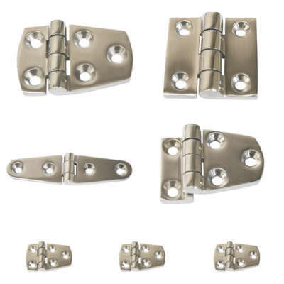 Feinguss Scharnier Edelstahl Scharniere V4A poliert Gelenk Maritim Boot Guss 