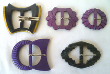 5 BOUCLES DE CEINTURE ANCIENNES FANTAISIE ANNÉES 1940/50 (2)