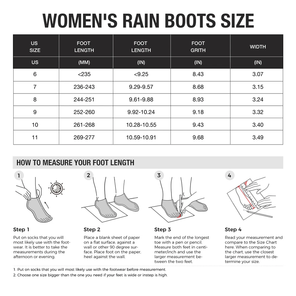 Botas de chuva altas femininas HISEA impermeáveis sem costura antiderrapante trabalho ao ar livre Wellies - Imagem 4 de 4