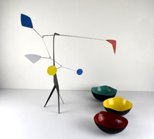 STABILE MOBILE "COMET" ART CINETIQUE SCUPLTURE MID CENTURY MODERN MULTICOLOR