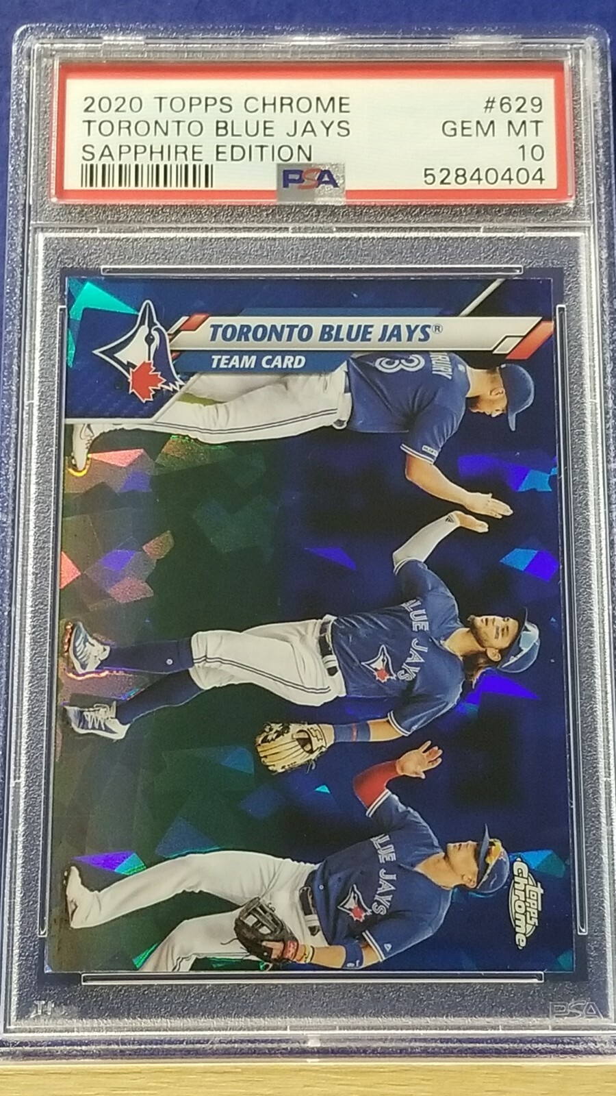 Toronto Blue Jays w/ Bo Bichette - 2020 Topps Chrome Sapphire PSA 10