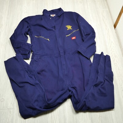 Dickies Coverall Size Chest 48 Length RG Blue Full Zip One