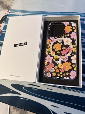 Casetify Clear Case Retro Boho Hippie Flowers Pattern For iPhone