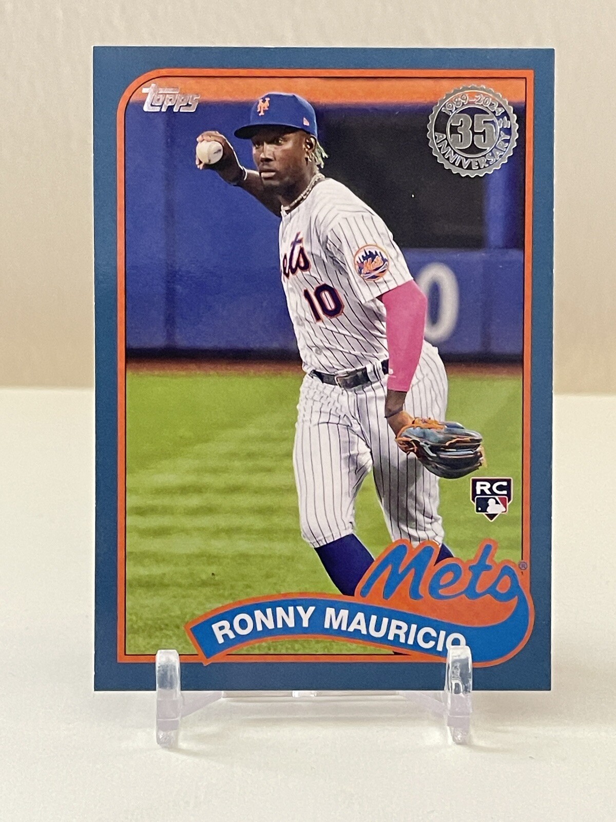 2024 Topps Series 1 RONNY MAURICIO 1989 TOPPS BLUE PARALLEL METS RC 89B-93