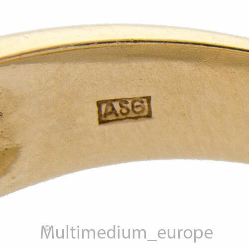 Anillo de oro amarillo 585 14ct circonita solitario de colección anillo de oro circonita - Imagen 5 de 5