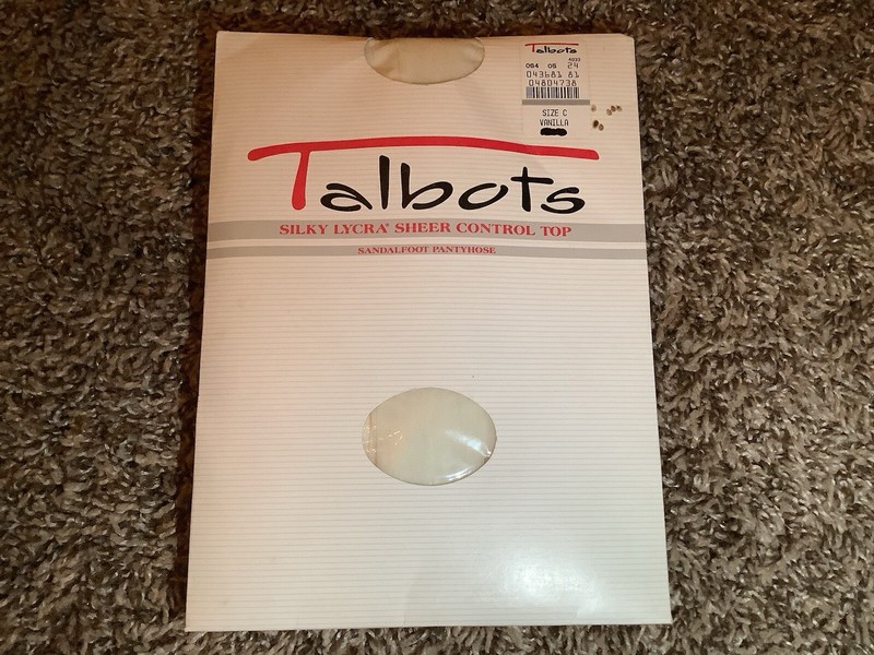 Talbots sheer control top pantyhose, color vanilla, size: C