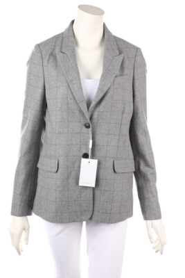 InWear Blazer Checked Wool-Blend D 38 light grey NEW