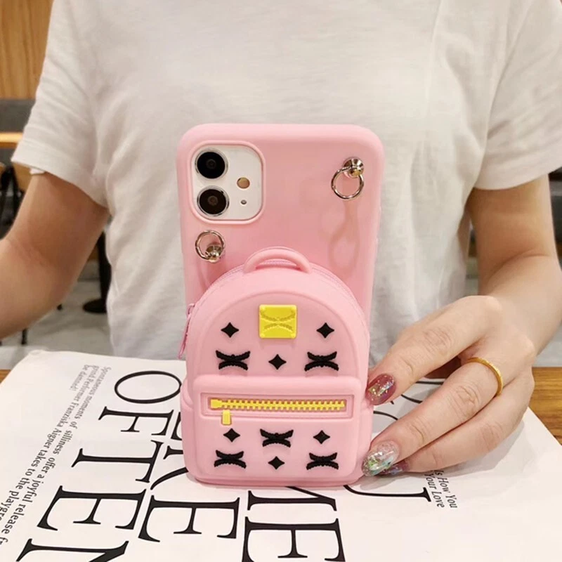 Linda Funda Mochila Billetera 3D Apple iPhone11 12 13 Pro Max XR XS X 6 6S 7 8 Plus Foto 4 de 4