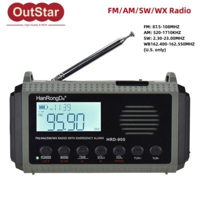 FM AM SW WX Radio with Emergency Alarm All Band Radio Emergency Radio ...