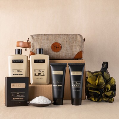 YARD HOUSE Mens Bath and Body Gift Basket -Luxury Self Care Spa Gift Set for Him | eBay