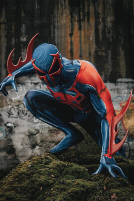 Spider Man 2099 Jumping Miguel O'Hara Poster Decor Wall Art Print - POSTER 20x30