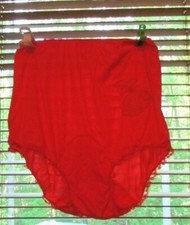 50's ROGERS Satin-Glo Mushroom Dbl Gusset Pillow Tab Lace Trim Granny Panties 4