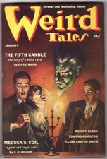 Weird Tales Jan 1939 Virgil Finlay Cvr; H.P. Lovecraft; Bloch - Pulp