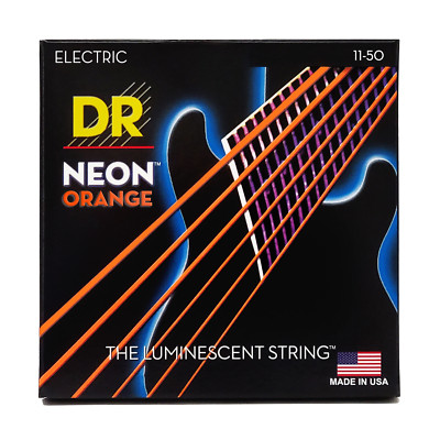 DR Strings Hi-Def NEON Orange Electric Guitar Strings Heavy 11-50